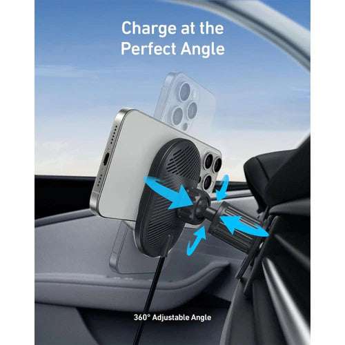 Anker MagGo Wireless Car Charger with Power Adapter Bundle 15W