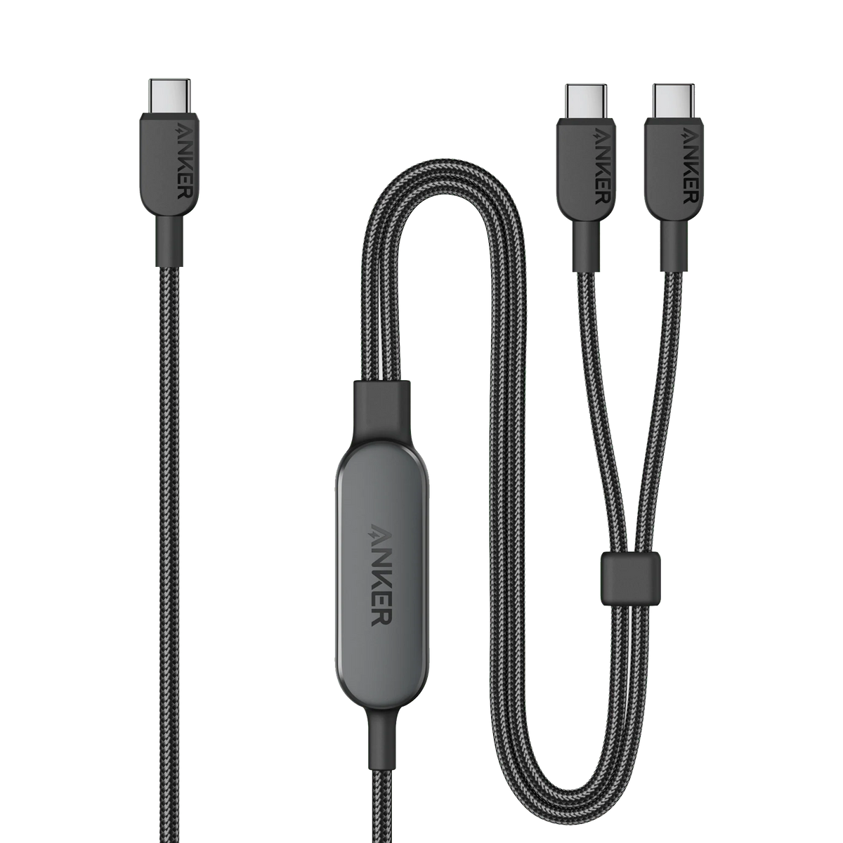 Anker 2 in 1 USB C Cable 140W Fast Charging for Multiple Devices - Black