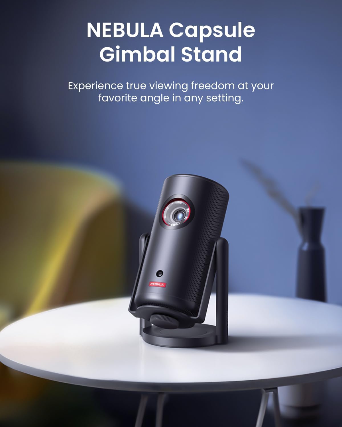 Anker NEBULA Capsule Gimbal Stand 360° Adjustable Viewing - Black Anker NEBULA Capsule Gimbal Stand 360° Adjustable Viewing - Black