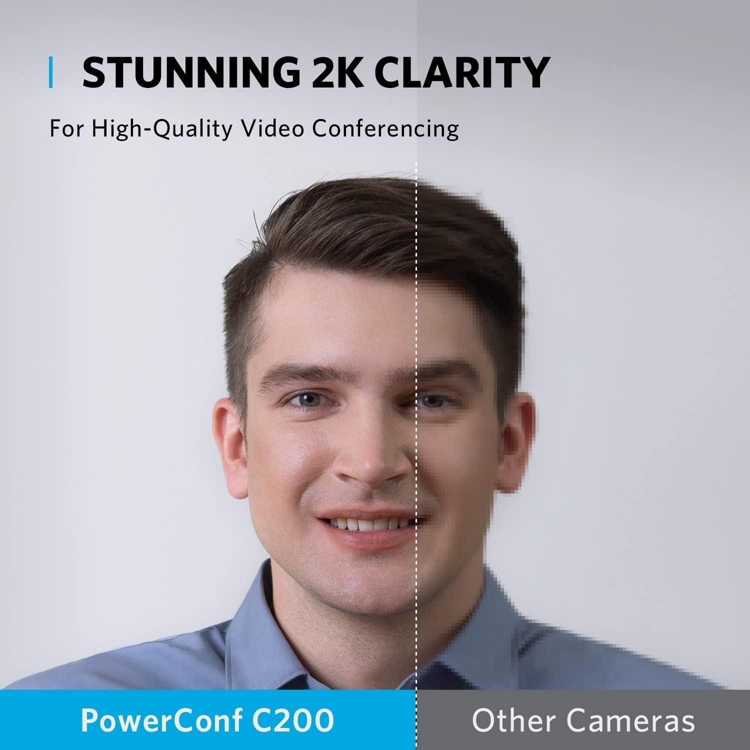 Anker PowerConf C302 Smart Webcam 2K HD AI Noise Cancellation 