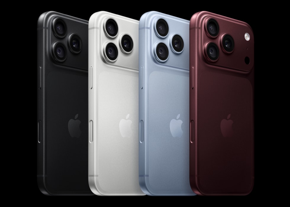 Apple iPhone 18 Pro in black, silver, glacier, and burgundy