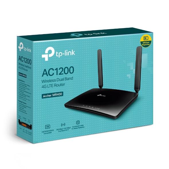 راوتر تي بي لينك AC1200 اللاسلكي ثنائي النطاق 4G LTE - أسود راوتر تي بي لينك AC1200 اللاسلكي ثنائي النطاق 4G LTE - أسود