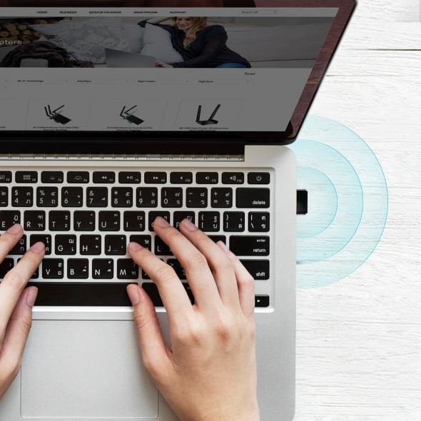 محول USB لاسلكي ثنائي النطاق AC600 من TP-Link محول USB لاسلكي ثنائي النطاق AC600 من TP-Link