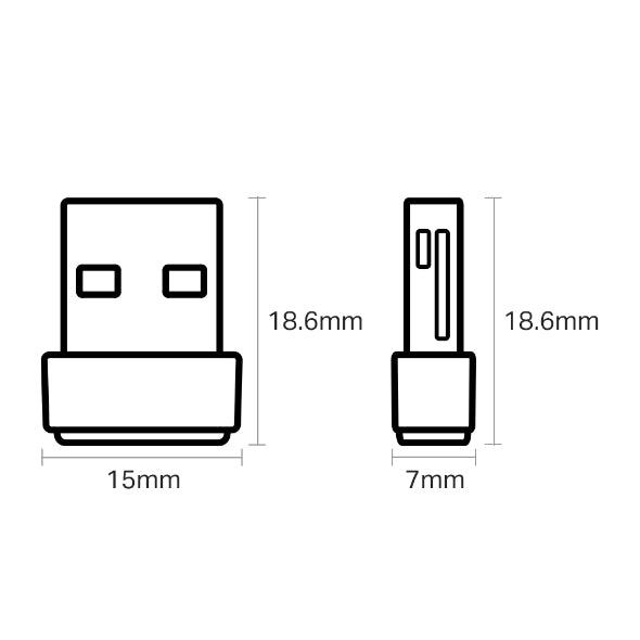 محول USB لاسلكي ثنائي النطاق AC600 من TP-Link
