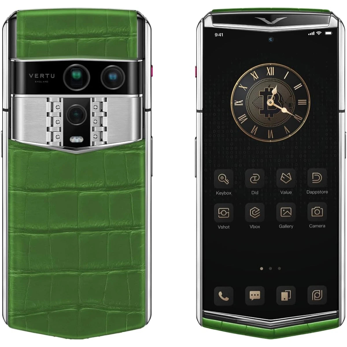 VERTU Agent Q Alligator Gold & Full Diamond Collector's Edition \ 16GB-1TB
