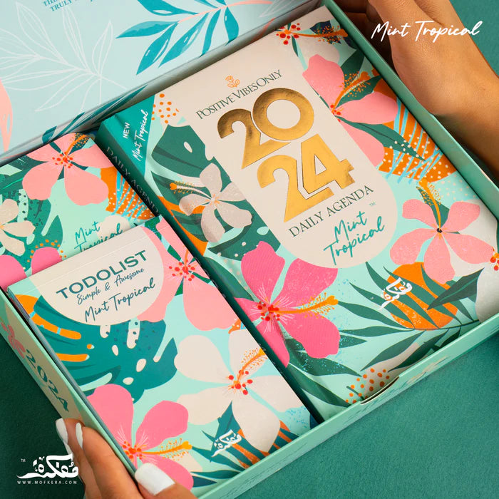 Fairuzy | Agenda Gift Set 2024 - Mint Tropical by MOFKERA