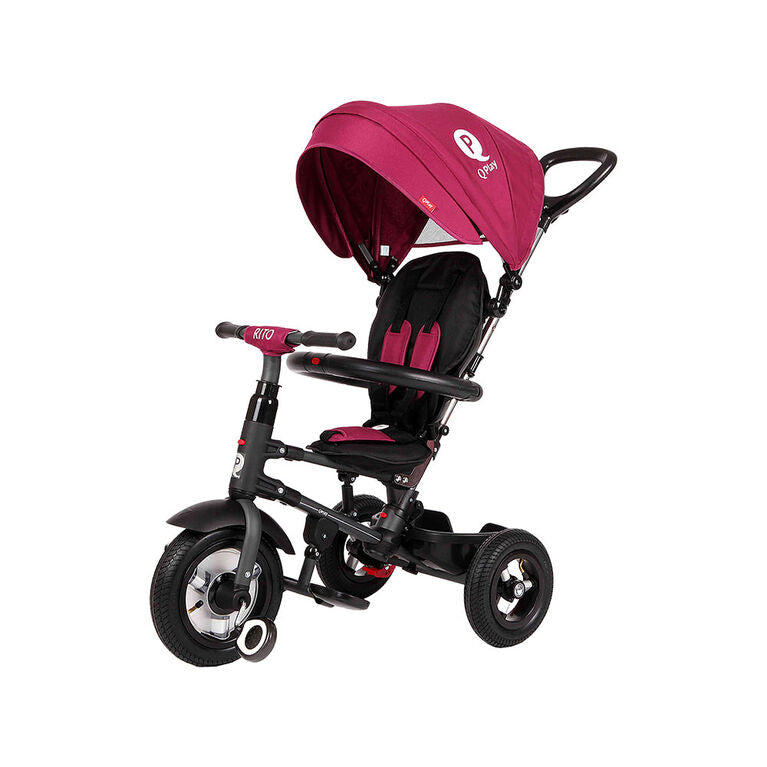 Qplay Rito Plus Folding Stroller Trike – Elegant Burgundy Color Qplay Rito Plus Folding Stroller Trike – Elegant Burgundy Color