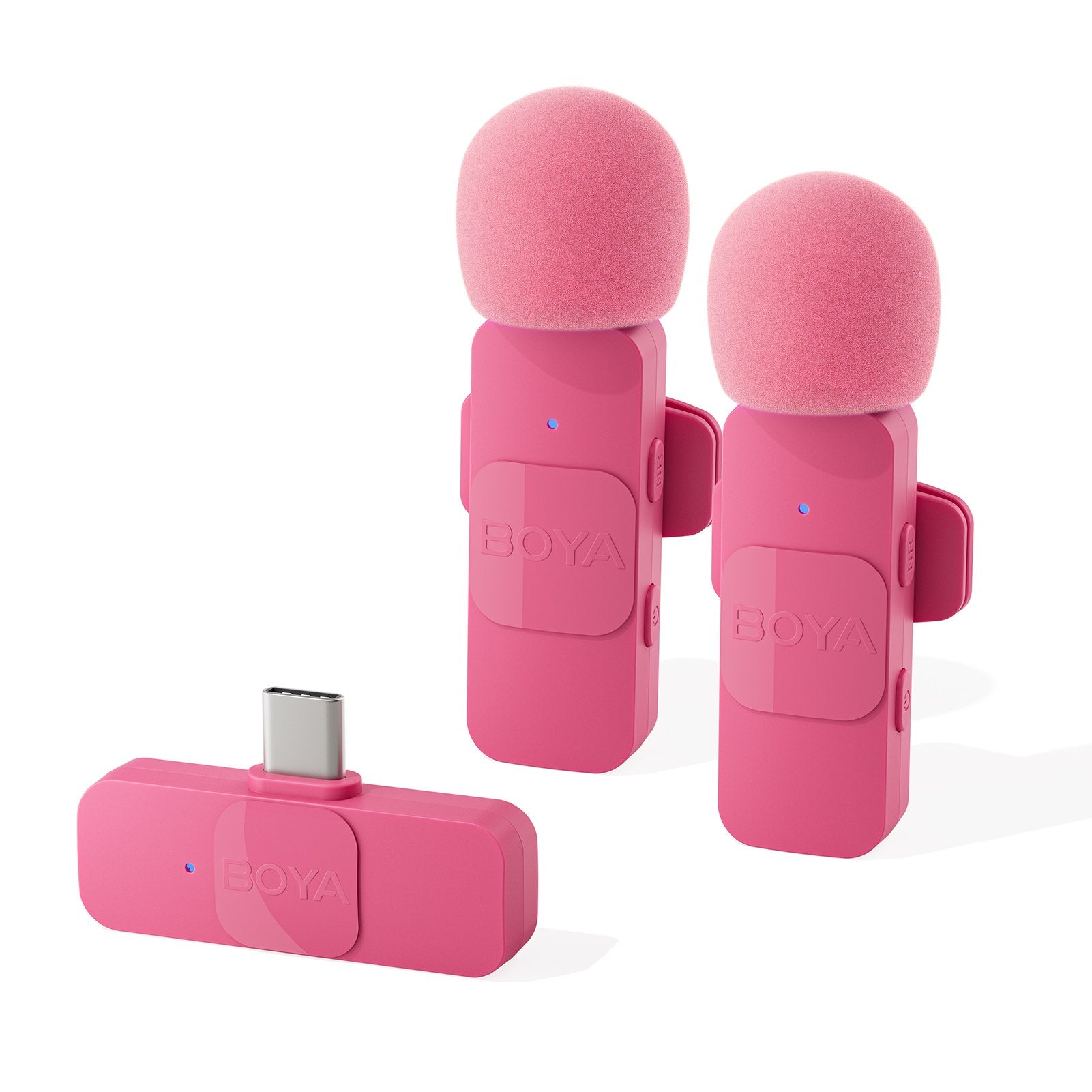 BOYA Ultracompact 2.4GHz Type-C Wireless Microphone System - Pink BOYA Ultracompact 2.4GHz Type-C Wireless Microphone System - Pink