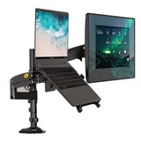 North Bayou H180-FP 10"-17" Laptop/Tablet 17"27" Monitors Ergonomic Gas-Spring Multifunctional Dual Bracket Desk Mount