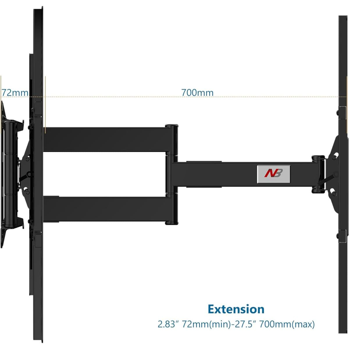 North Bayou SP5 Full Motion TV Wall Mount for 75"-110" Screens