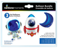 Rainbow Moments Foil Balloon Set, Space Design