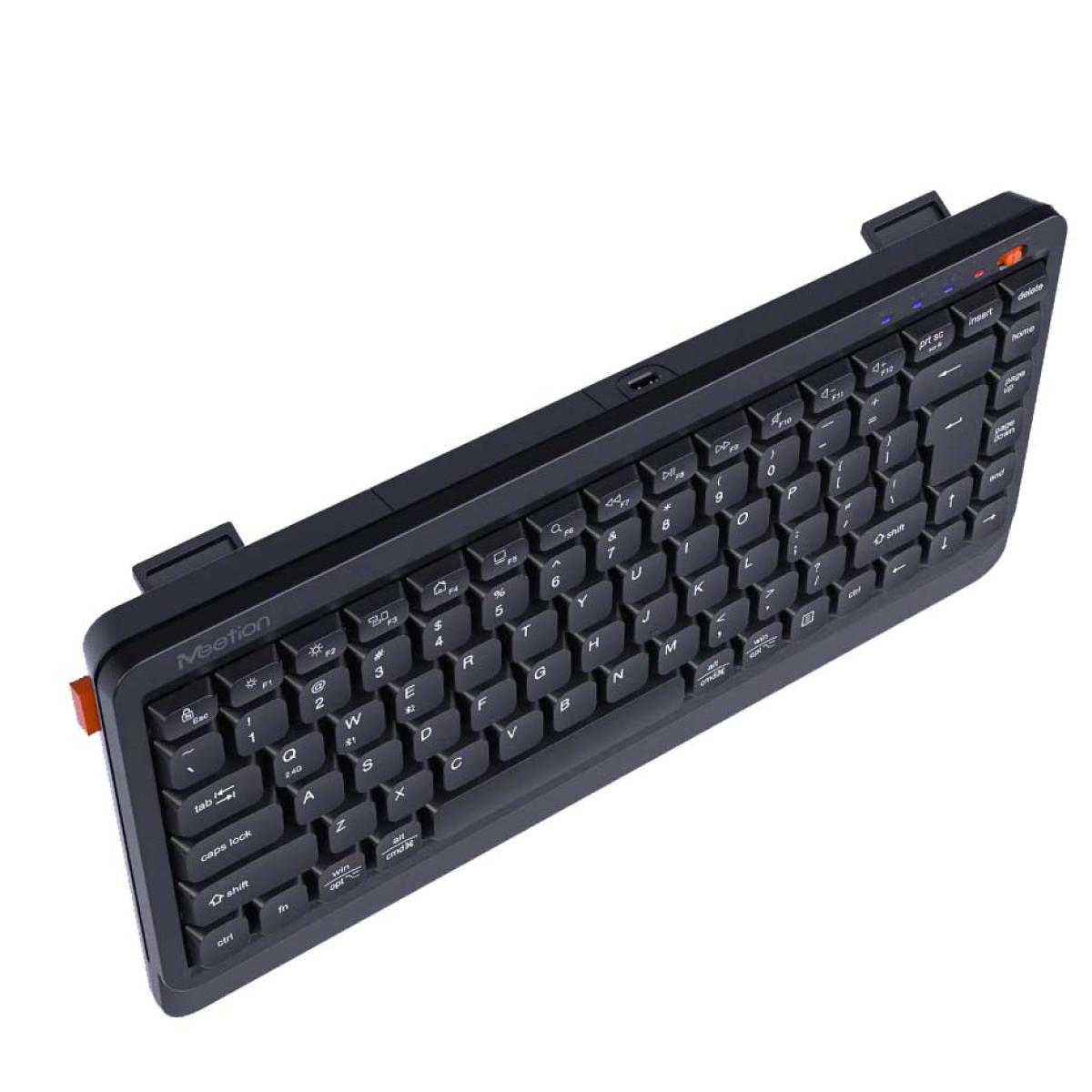 Meetion BTK500 Streamlined Dual-Mode Compact Wireless Keyboard - Black
