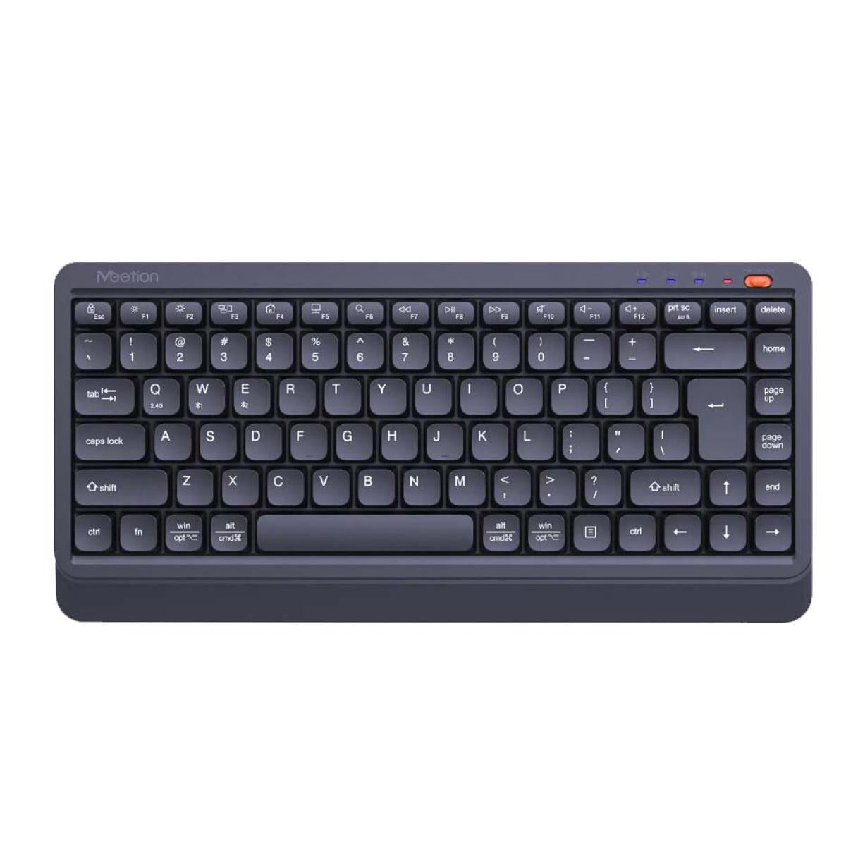 Meetion BTK500 Streamlined Dual-Mode Compact Wireless Keyboard - Black