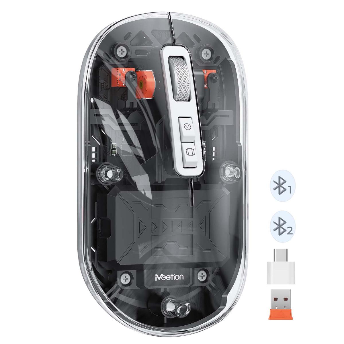Meetion Dual Mode 2.4G Bluetooth & Wireless Mouse - Black Meetion Dual Mode 2.4G Bluetooth & Wireless Mouse - Black