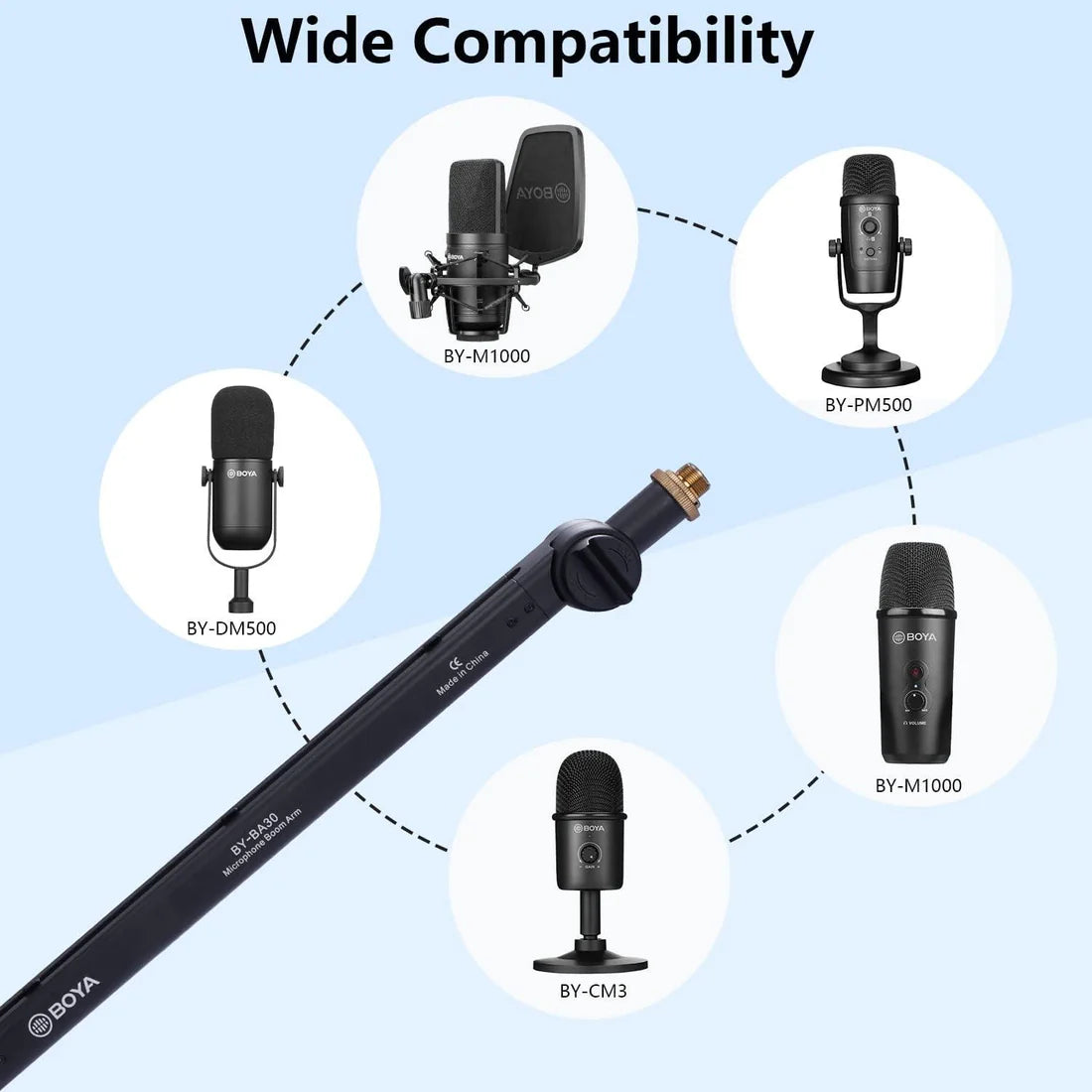 BOYA BY-BA30 Heavy-Duty Mic Boom Arm with Spring Suspension BOYA BY-BA30 Heavy-Duty Mic Boom Arm with Spring Suspension