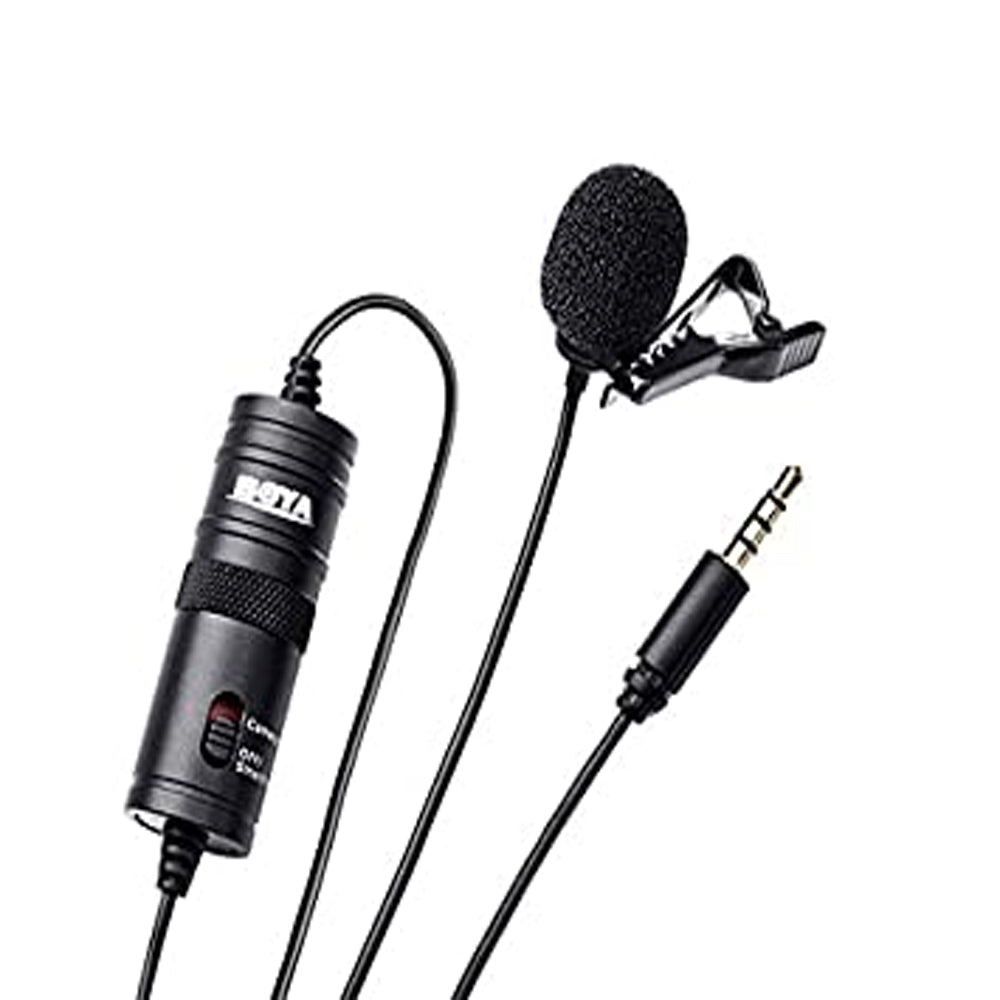 Boya Auxiliary Omnidirectional Lavalier Wired Microphone With 20ft Audio Cable Boya Auxiliary Omnidirectional Lavalier Wired Microphone With 20ft Audio Cable