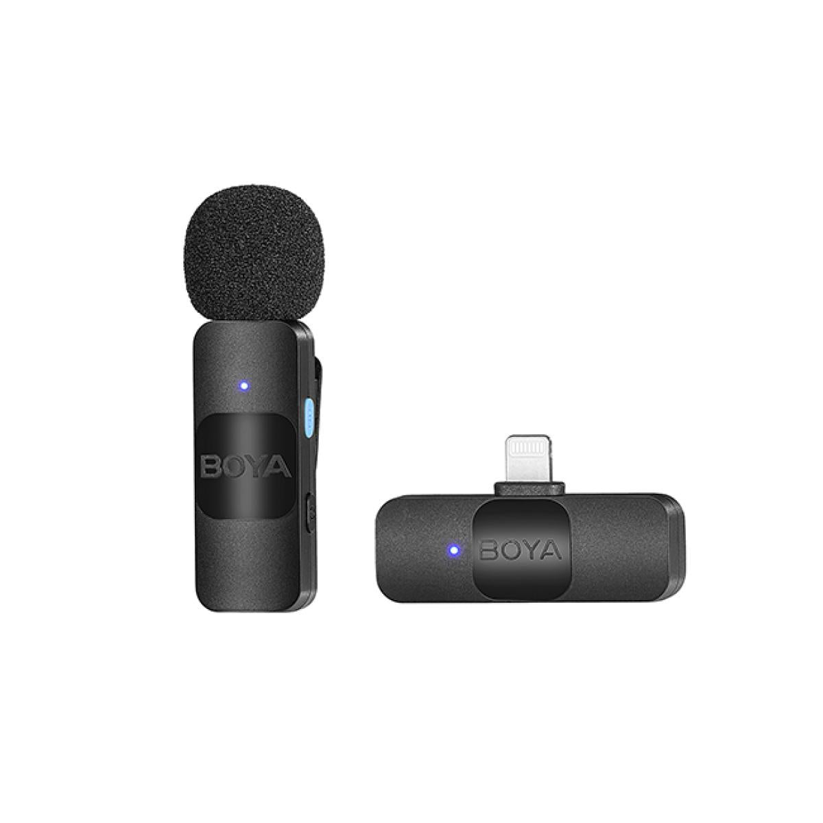 BOYA Ultracompact 2.4GHz Wireless Microphone System for iPhone (Two MIc) - Black BOYA Ultracompact 2.4GHz Wireless Microphone System for iPhone (Two MIc) - Black
