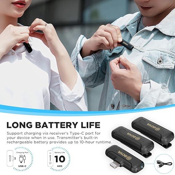 BOYA BY-WM3T2-D1 Mini 2.4GHz Wireless Microphone BOYA BY-WM3T2-D1 Mini 2.4GHz Wireless Microphone