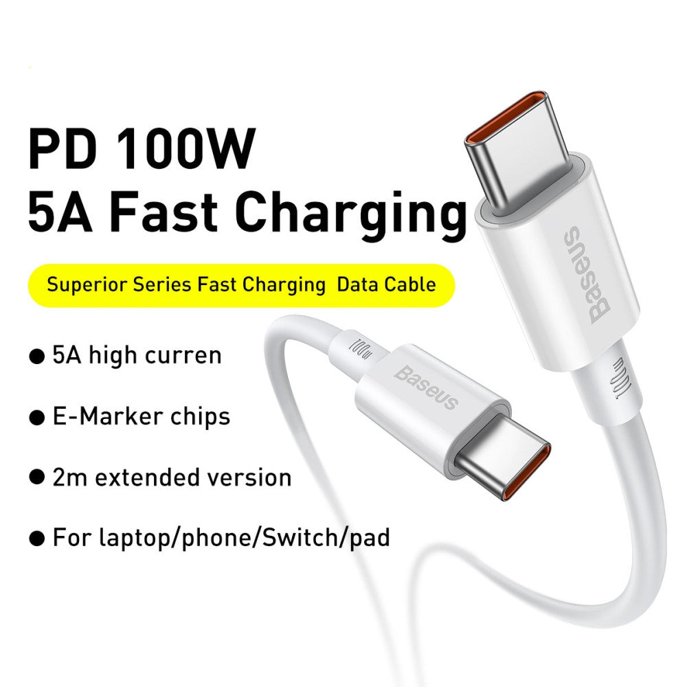 Baseus Superior Series Fast Charging Data Cable Type-C 100W 1M