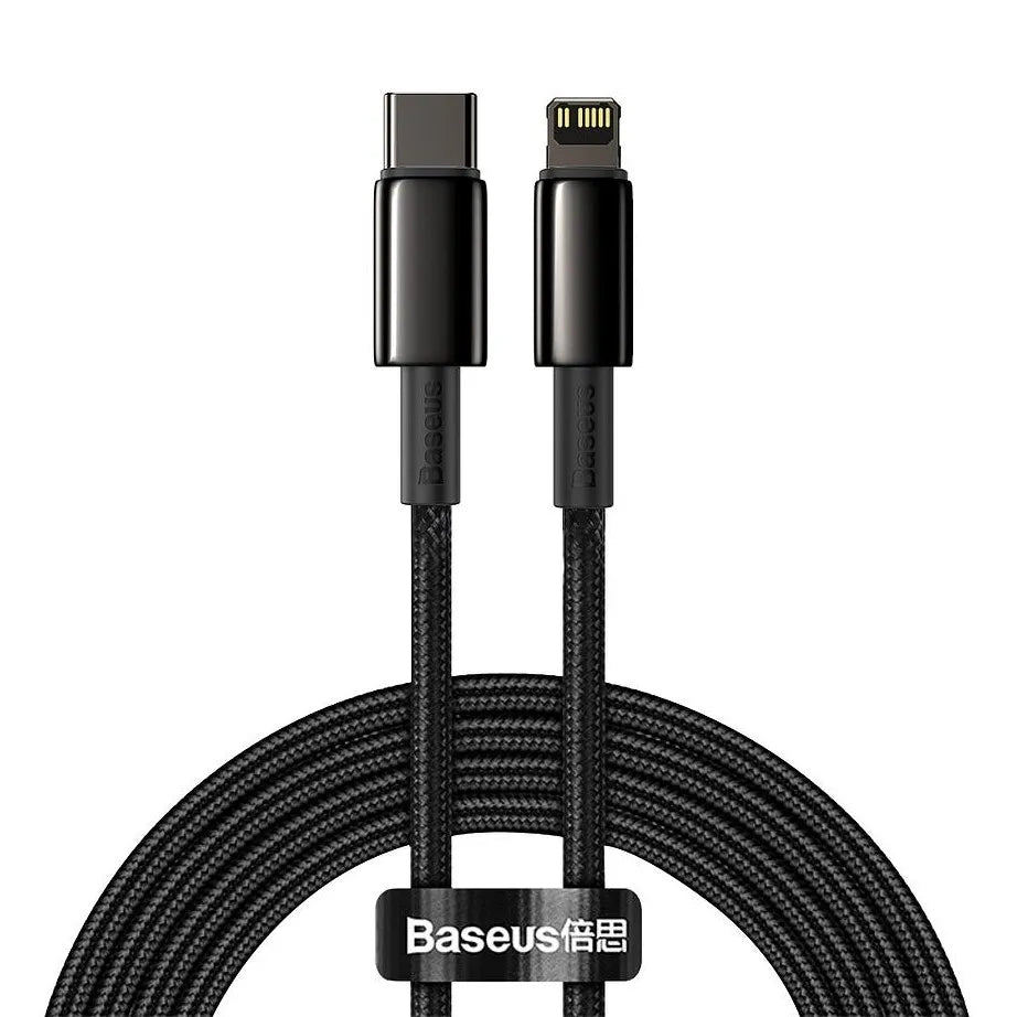 Baseus Tungsten Gold Fast Charging Data Cable Type-C to Lightning PD 2m