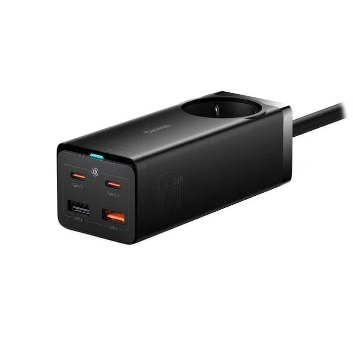 Baseus GaN3 Pro Desktop Powerstrip 65W with Fast Charging Cable Baseus GaN3 Pro Desktop Powerstrip 65W with Fast Charging Cable