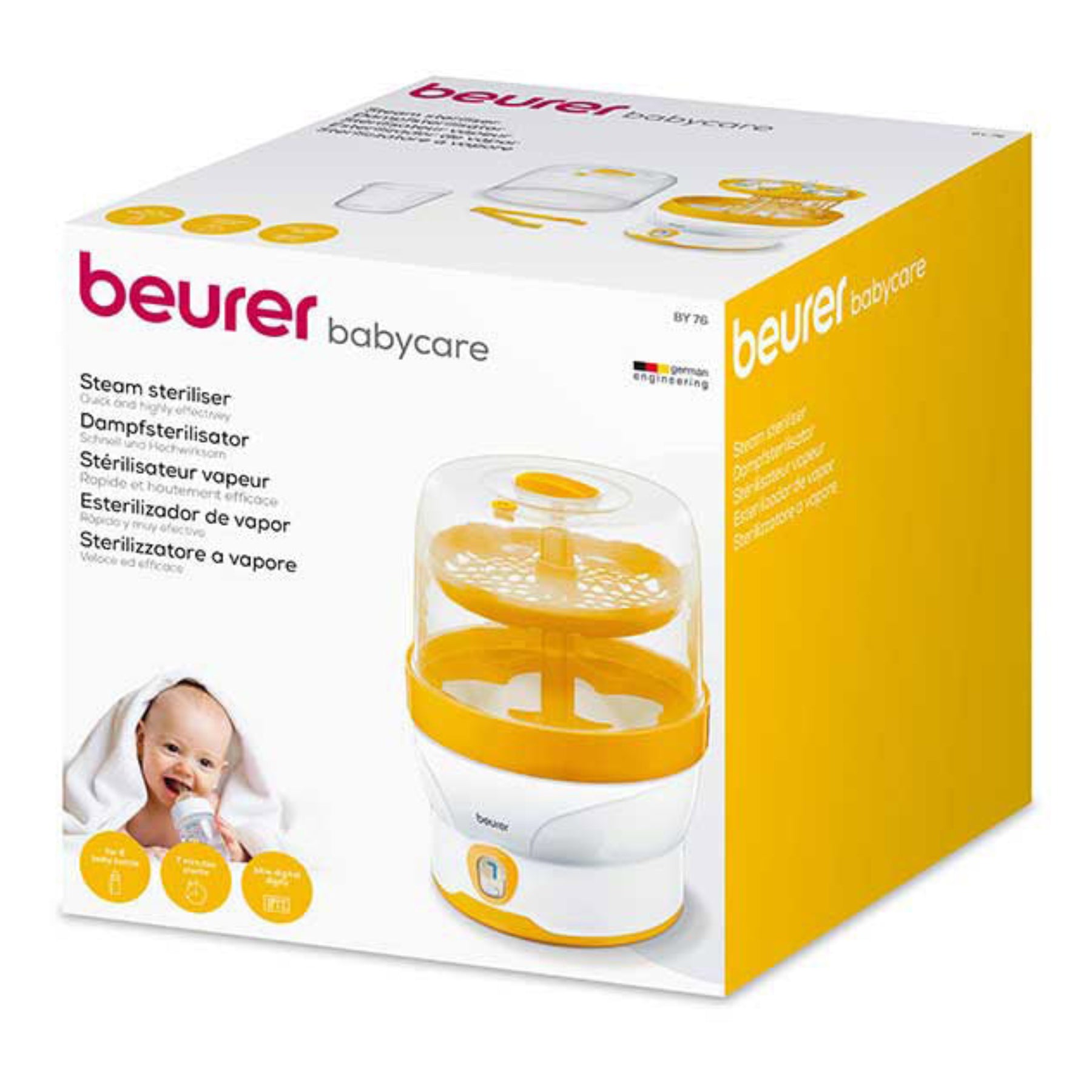 Beurer BY 76 Fast Baby Bottle Sterilizer with LED Display Beurer BY 76 Fast Baby Bottle Sterilizer with LED Display