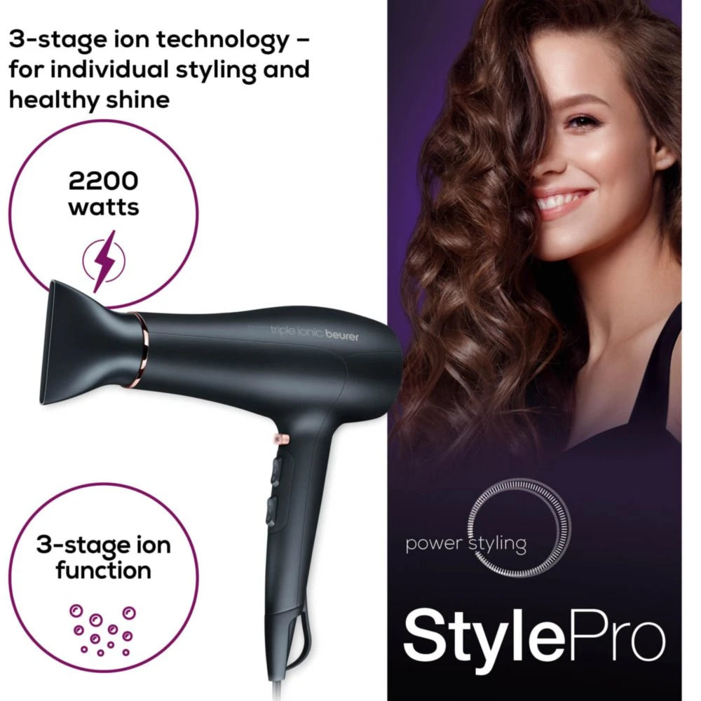 Beurer HC 50 Hair Dryer 2200W Ionic Technology & Shine Beurer HC 50 Hair Dryer 2200W Ionic Technology & Shine