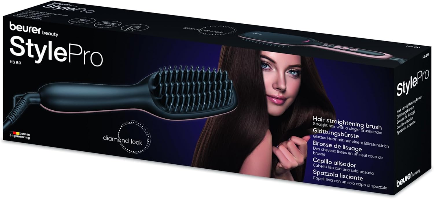 Beurer HS 60 Hair Straightener Brush Ionic & Ceramic Coating Beurer HS 60 Hair Straightener Brush Ionic & Ceramic Coating