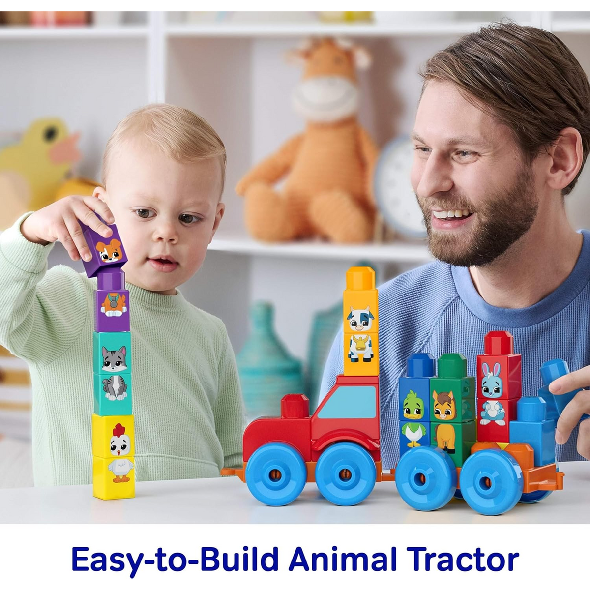 Mega Bloks Build and Match Animal Tractor