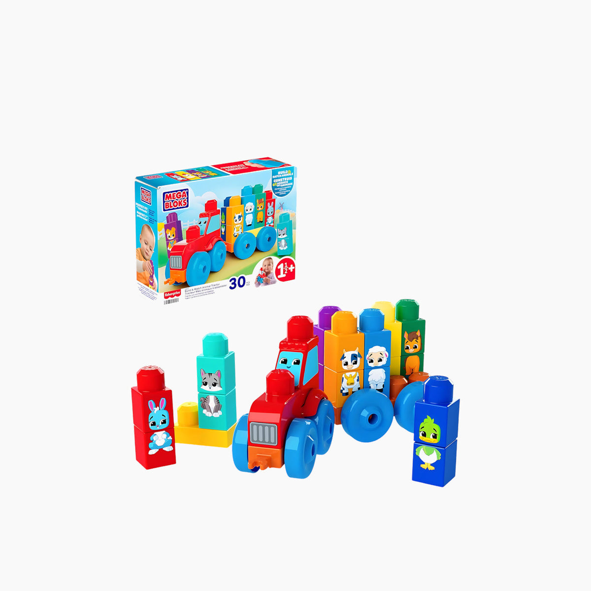 Mega Bloks Build and Match Animal Tractor