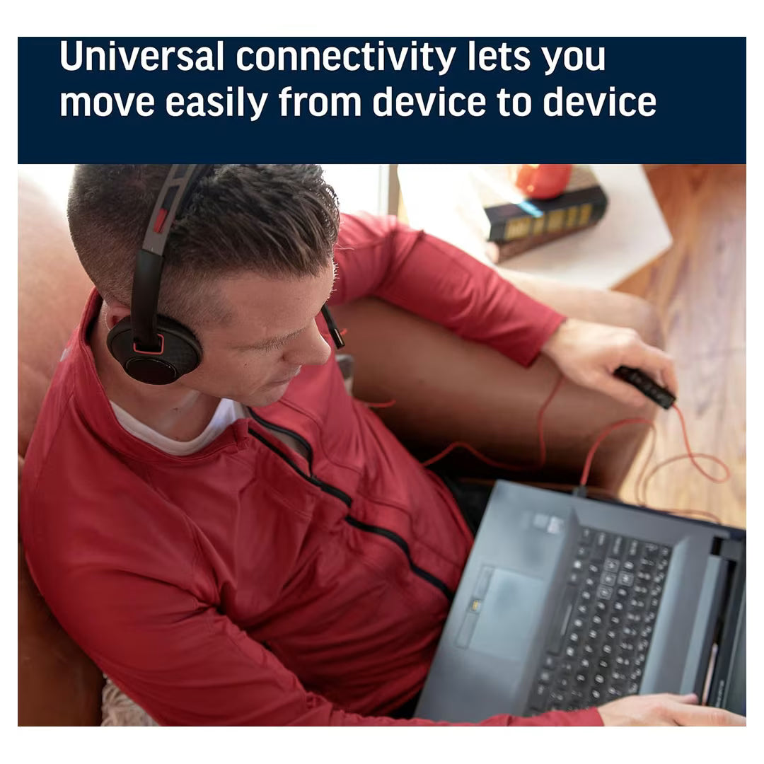 Poly Blackwire C5220T USB Corded Headset for Call Centers by HP – Noise-Canceling | Teams & Zoom Certified