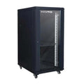 HAING 18U Network Server Cabinet, 600 x 1000mm, Glass Door, Dual Fans, Shelves, 6-Port PDU and Casters