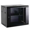 HAING 6U Wall-Mount Network Cabinet, 600 x 600 x 370mm, Glass Door, Cooling Fan, 4-Port PDU and Shelf
