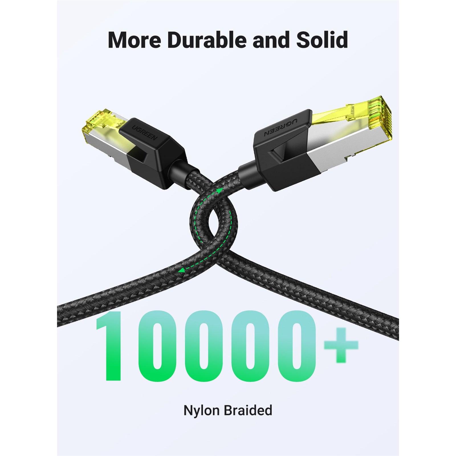 UGREEN Cat 7 Ethernet Cable Braided Pure Copper 10m (Black) UGREEN Cat 7 Ethernet Cable Braided Pure Copper 10m (Black)
