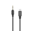 كابل محول Lightning معتمد من BOYA مقاس 3.5 مم ذكر إلى Apple MFi ذكر (20 سم) - أسود