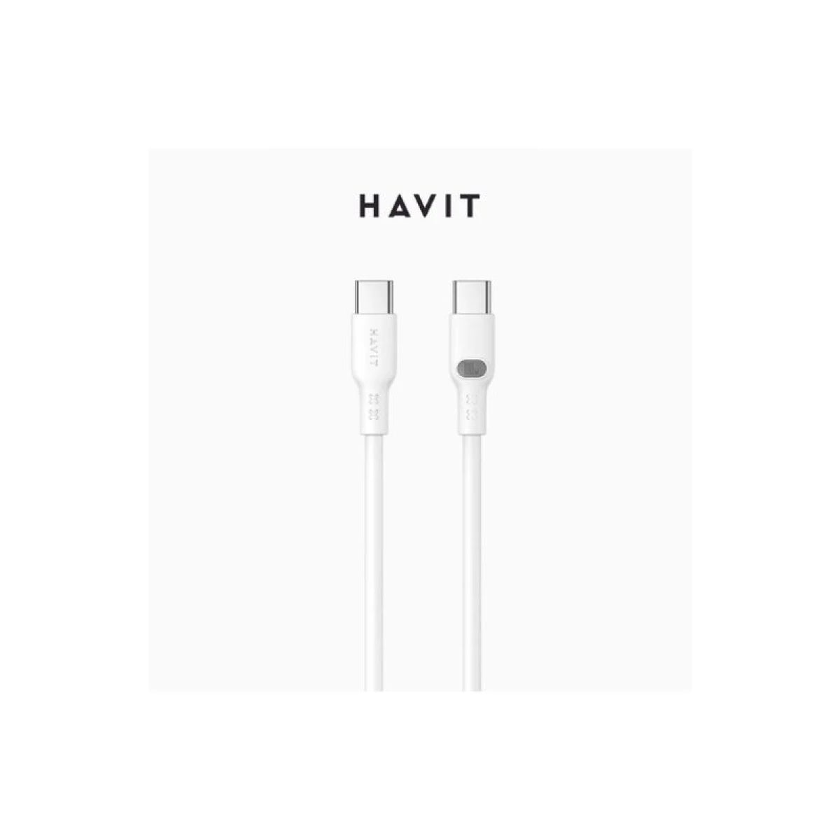 HAVIT CB6280 USB-C to USB-C Silicone Cable 1.0M PD Fast Charging HAVIT CB6280 USB-C to USB-C Silicone Cable 1.0M PD Fast Charging