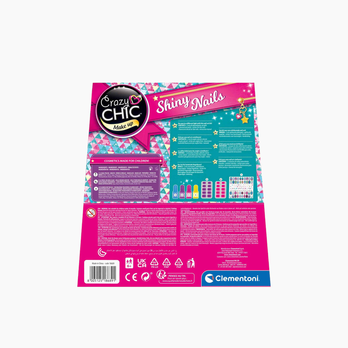Clementoni Crazy Chic Nail Glow in the Dark K