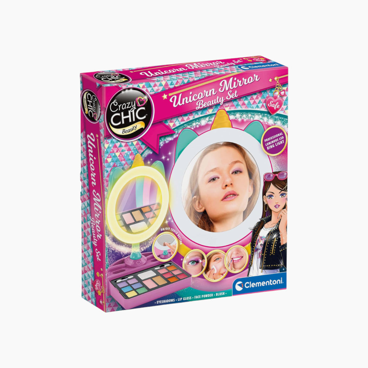Clementoni Crazy Chic Unicorn Mirror Beauty Set