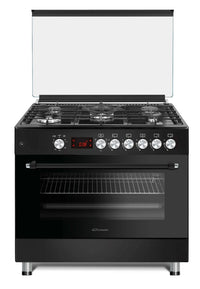 Conti Gas Cooker, 90cm, 5 Burners, Cast Iron – CGC 964 FFC BK