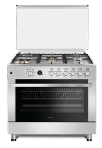 Conti 90cm Gas Cooker, 5 Burners, 119L Oven, Cast Iron, Stainless Steel – CGC 966 FFC IX