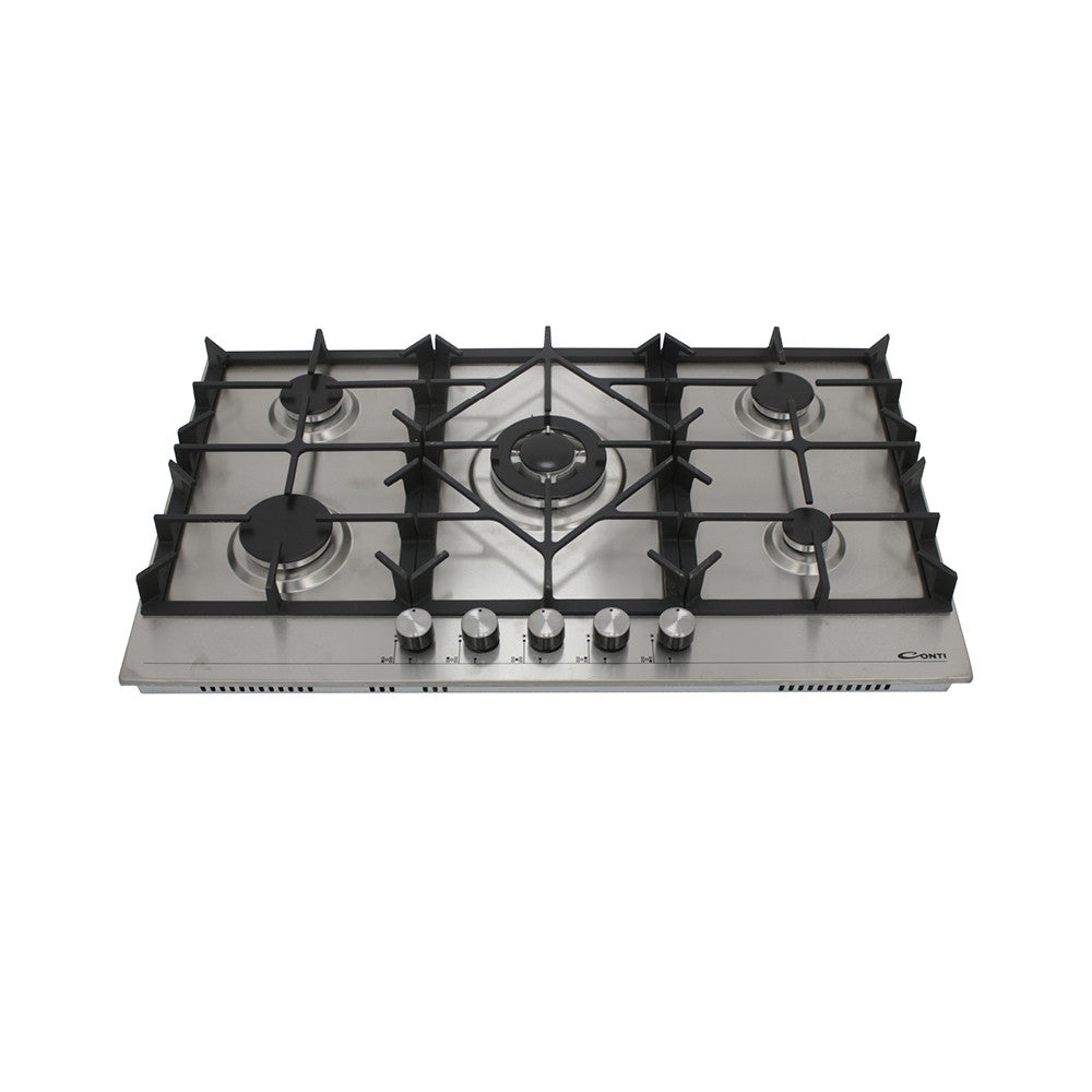 Conti Bi Hob 90cm, Gas, 5 Burners, Cast Iron – CGH 9502 C IX