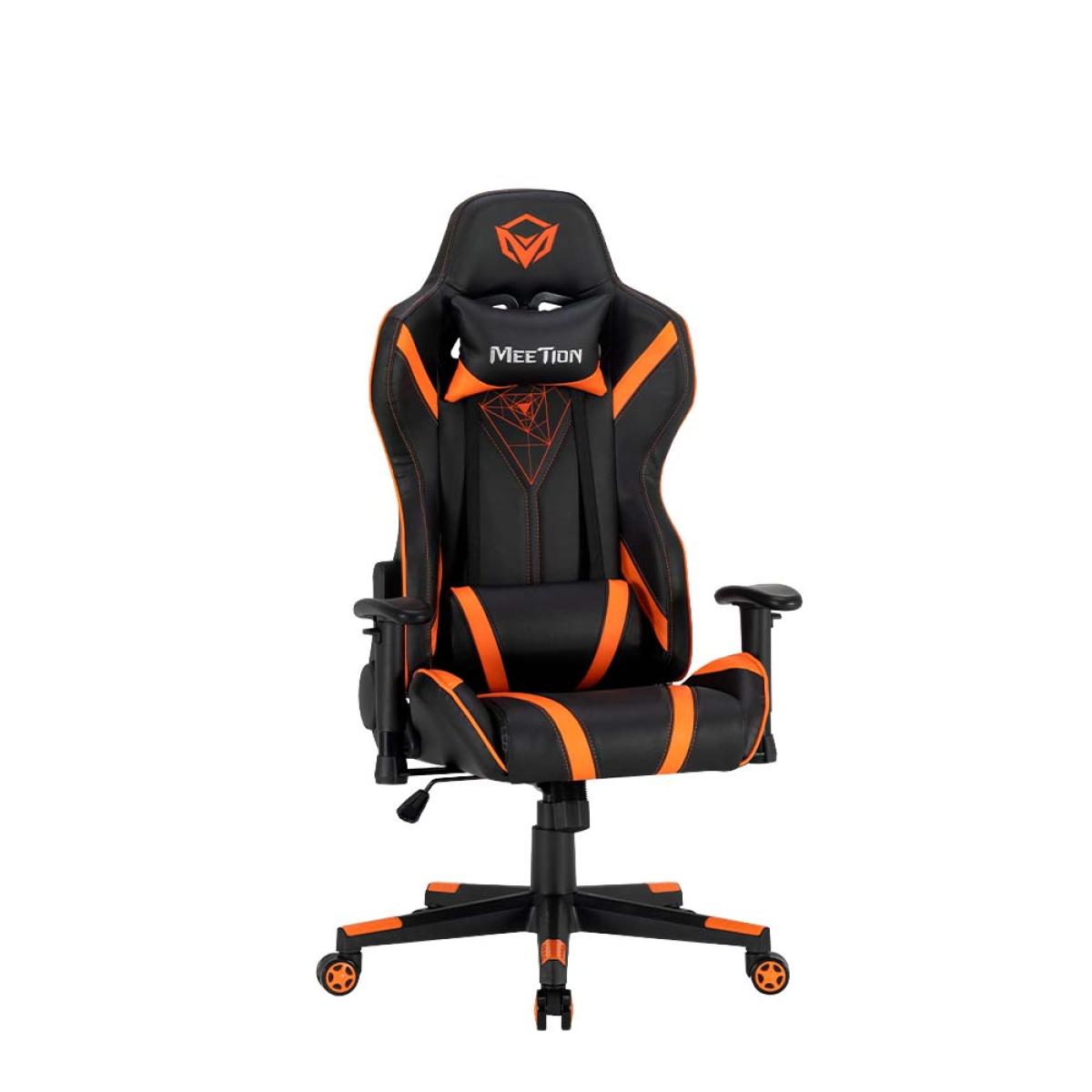 Meetion 180° Adjustable Black & Orange Backrest E-Sport Gaming Chair