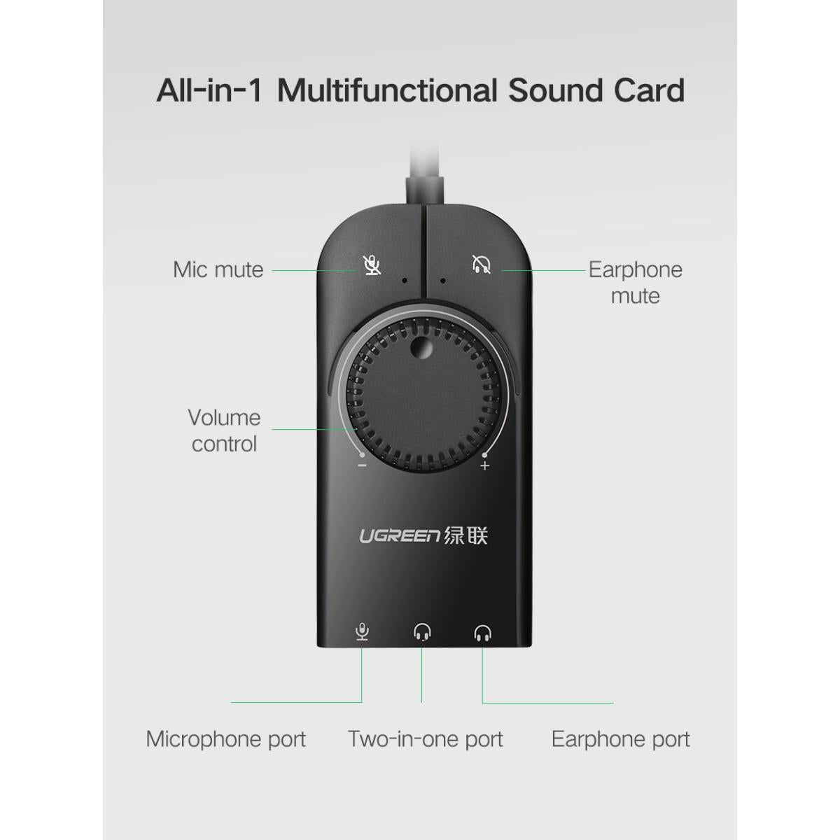 UGREEN CM129 USB External Stereo Sound Adapter UGREEN CM129 USB External Stereo Sound Adapter