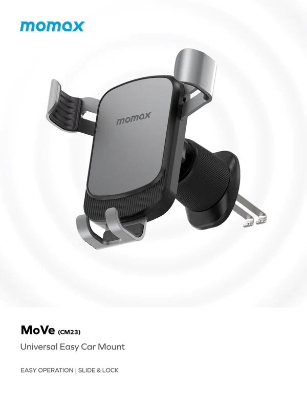 Momax Move Universal Easy Car Mount - Grey