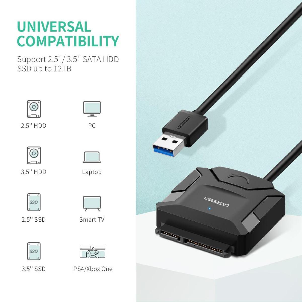 UGREEN USB 3.0 إلى SATA محول محرك الأقراص الصلبة (EU)