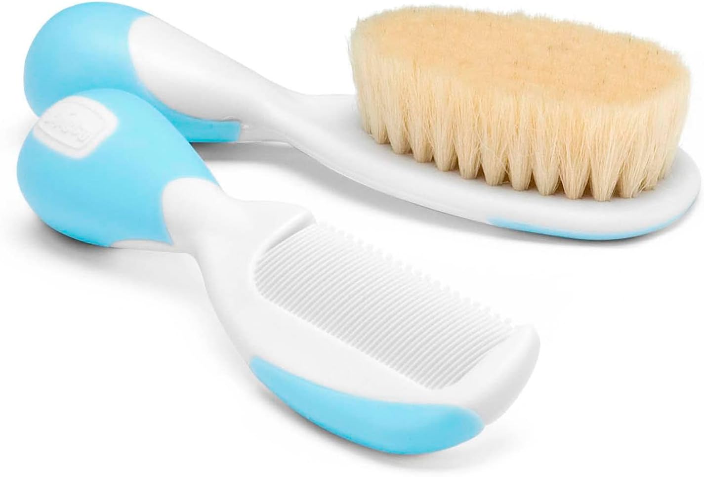 Chicco Baby Brush & Comb Set Soft & Safe - Light Blue