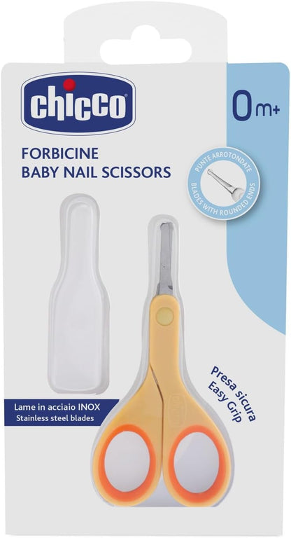 Chicco Baby Nail Scissors Safe & Stainless Steel - Orange