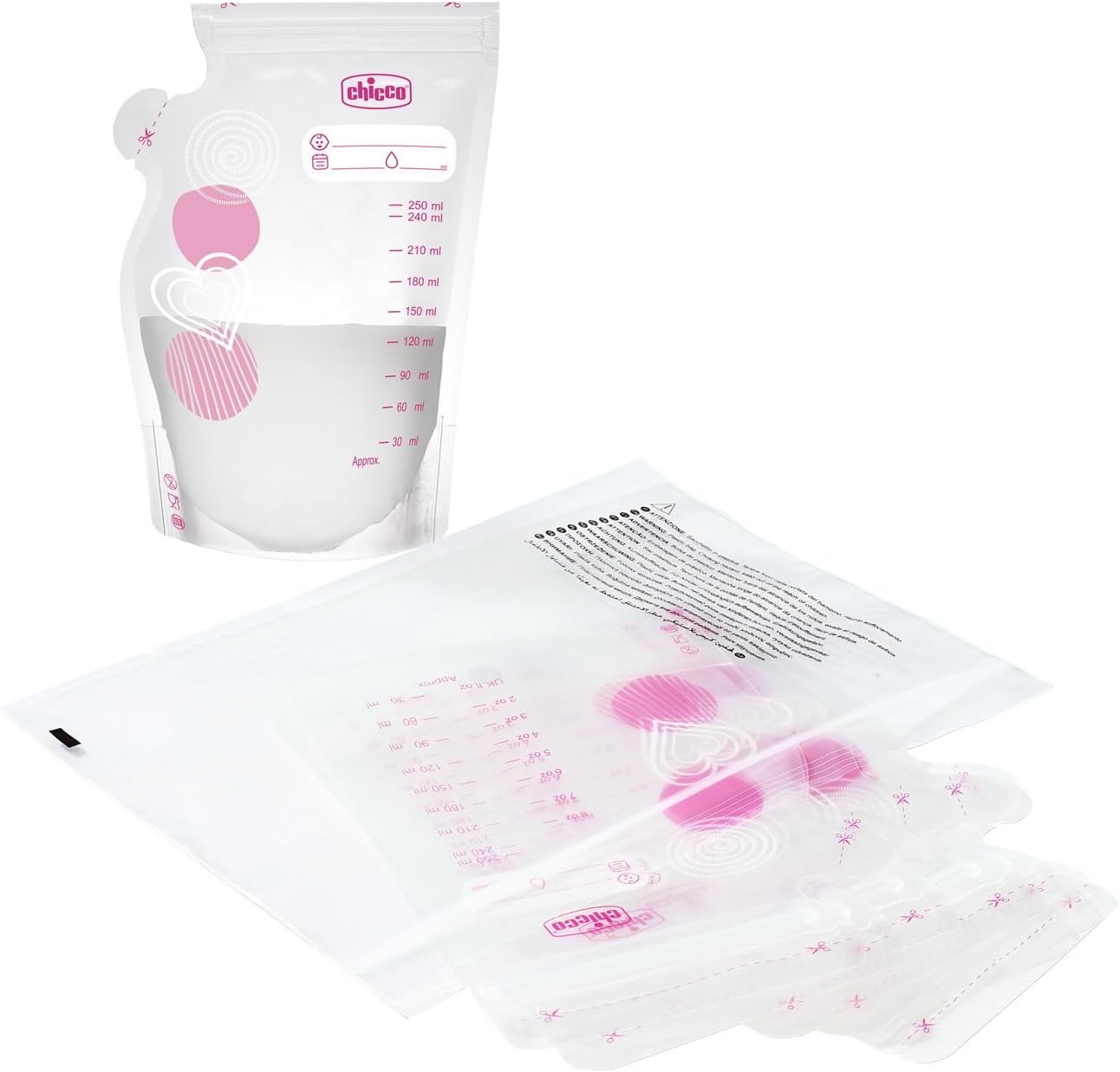 Chicco Breast Milk Storage Bags 30pcs Safe & Leak-Proof Chicco Breast Milk Storage Bags 30pcs Safe & Leak-Proof