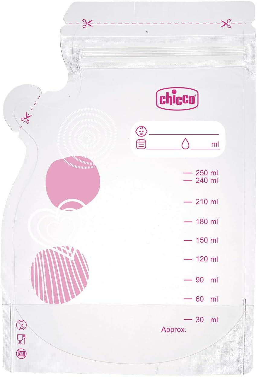 Chicco Breast Milk Storage Bags 30pcs Safe & Leak-Proof