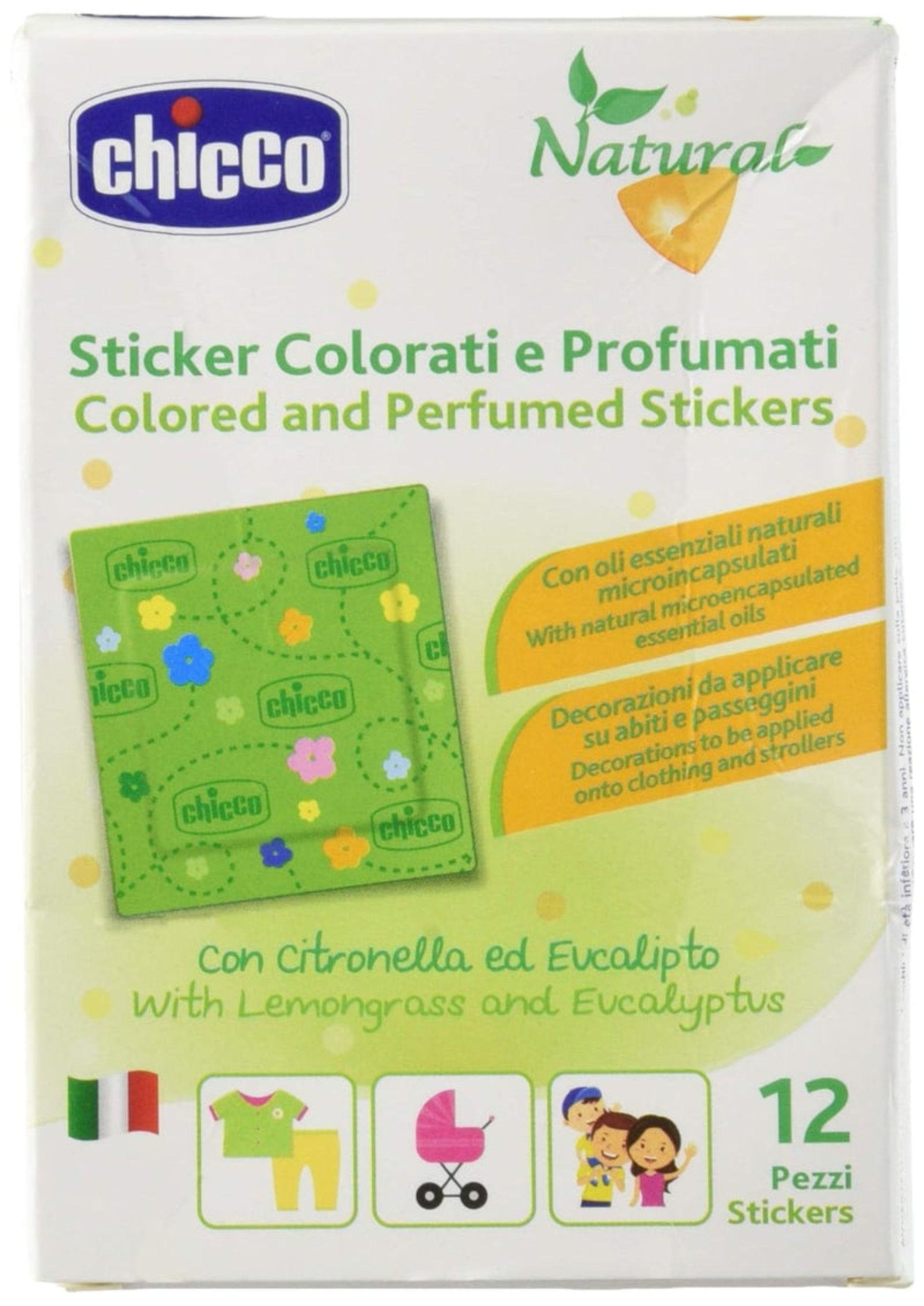 Chicco Colored & Perfumed Stickers Citronella Protection 12pcs Chicco Colored & Perfumed Stickers Citronella Protection 12pcs